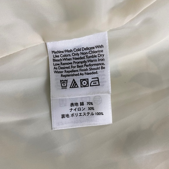 Eddie Bauer Brown and Cream Rain Coat Trench Jacket Floral Hibiscus - Picture 8 of 12